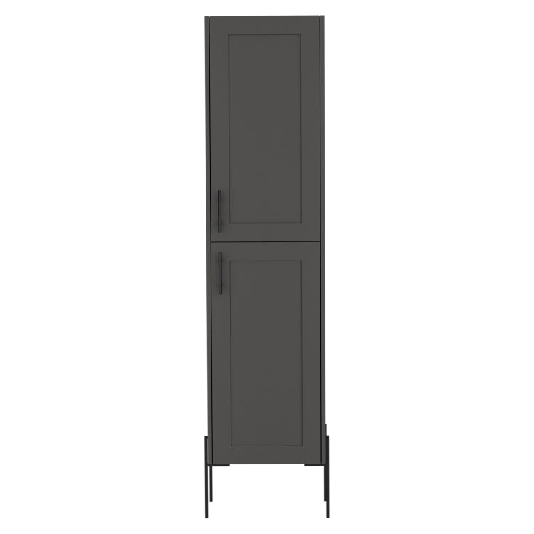 Linen Cabinet 70.8" H, With 1 Door And 4 Shelves, Matt Gray