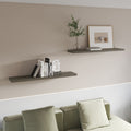 Greer Floating Shelf In Melamine X2,Smokey Oak