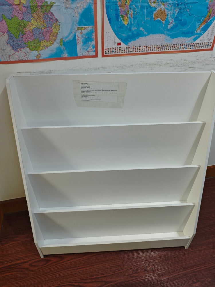 4 Tier Kids Bookshelf, Toddler Book Display Shelves, Helps Keep Bedrooms, Playrooms, And Classrooms Organized,White