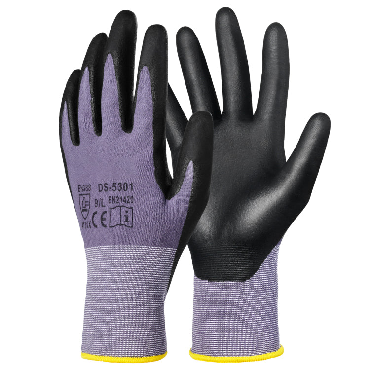Work Gloves 12 Pair Touch Screen Nitrile Coated Garden Construction Gloves