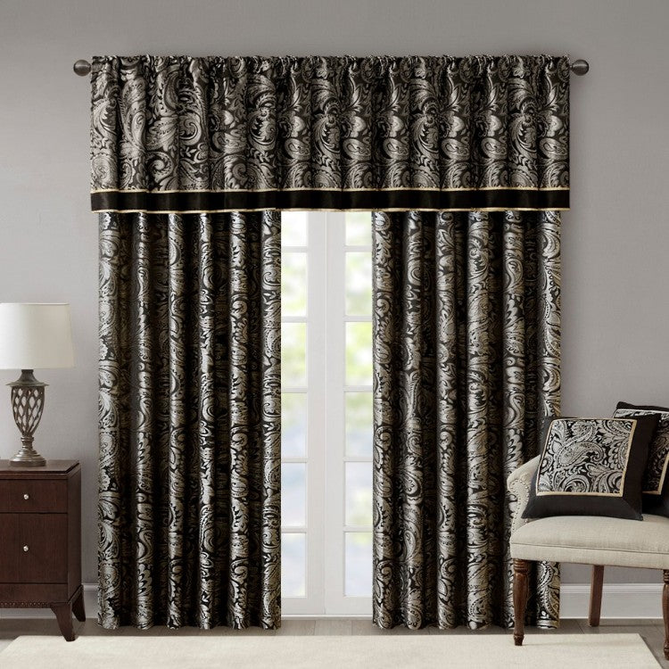 Jacquard Curtain Panel Pair 2 Pcs Window Panels