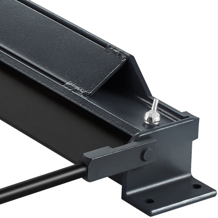 Box And Pan Brake, 48 Inch, 0 130 Degrees Sheet Metal Bending Brake, Portable Mini Metal Bender With 20 Gauge Low Carbon Steel 14 Gauge Aluminum Capacity Power Handle, For Metal Bending