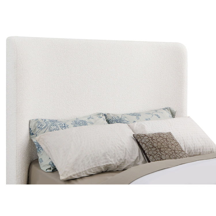 Vindra Cream Queen Sleigh Bed