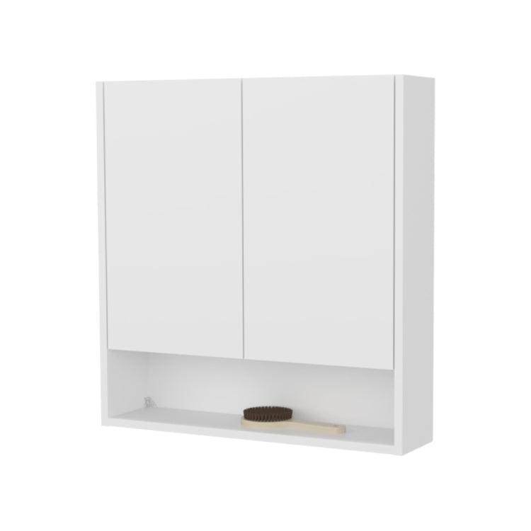Gaviota Wall Mounted Medicine Cabinet, Two Doors, Three Interior Shelves, Modern Bathroom Storage Unit, White