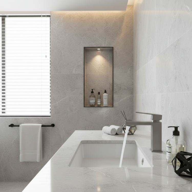 Single Handle Bathroom Faucet Lavatory Faucet Stainless Steel Single Hole T20, Brushed Nickel