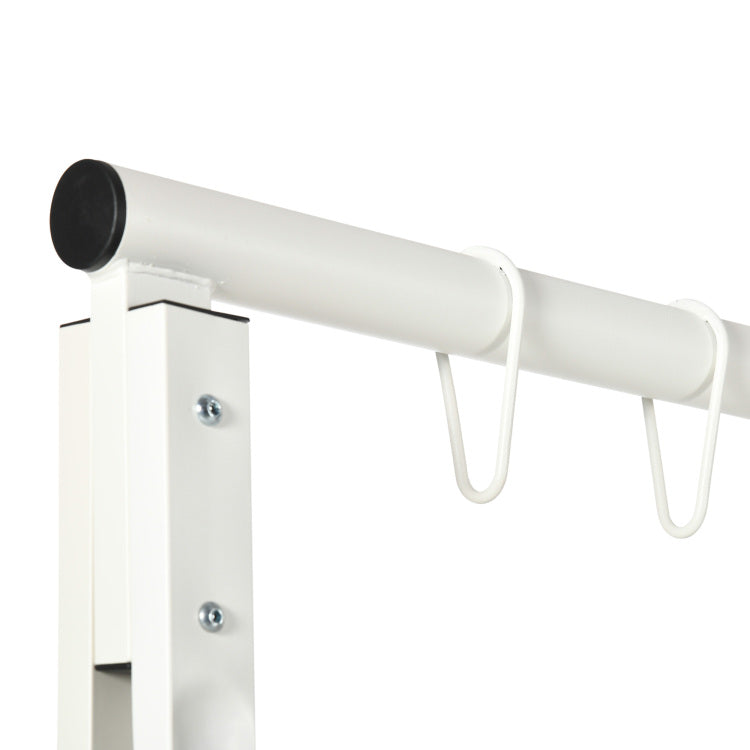 Outsunny Metal Porch Swing Stand, Heavy Duty Swing Frame, Hanging Chair Stand Only, 528 Lbs Weight Capacity, For Backyard, Patio, Lawn, Playground, White