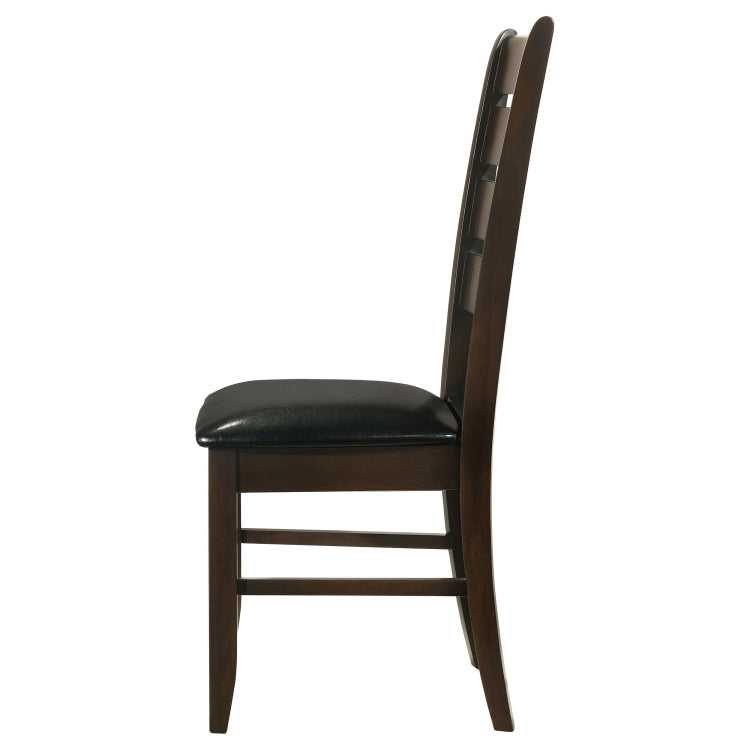 Cappuccino And Black Padded Seat Side Chairs Set Of 2