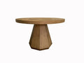 Round Dining Table W Lazy Susan Latte