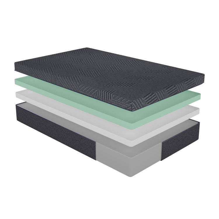 11Inch Queen Mattress Green Tea Gel Infused Memory Foam Mattress, Gray, Mattress In A Box