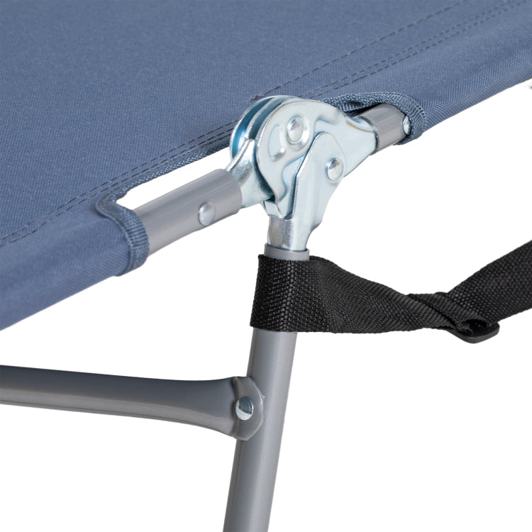 Outsunny Folding Beach Lounge Chair With Face Hole And Arm Slots, 5 Level Adjustable Sun Lounger Tanning Chair With Pillow For Patio, Garden, Beach, Pool, Gray