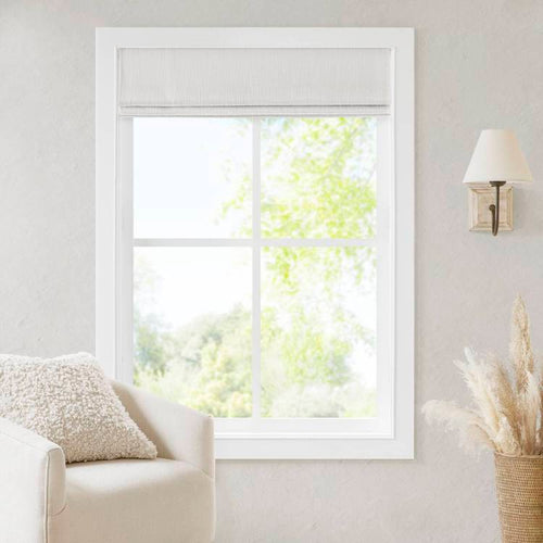 1 Pcs 31X64" Total Blackout Cordless Roman Shade White