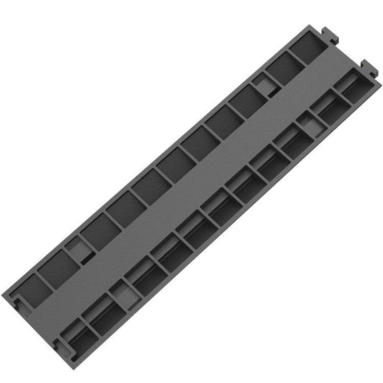 Cable Protector Ramp, 4 Packs 2 Channels Speed Bump Hump, Rubber Modular Speed Bump Rated 11000 Lbs Load Capacity, Protective Wire Cord Ramp Driveway Rubber Traffic Speed Bumps Cable Protector