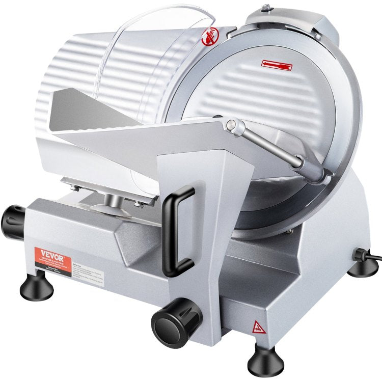 240W Commercial Meat Slicer, Electric Deli Food Slicer, 10" Carbon Steel Blade Electric Food Slicer, 350 400Rpm Meat Slicer, 0 0.47 Inch Thickness Adjustable For Commercial And Home Use