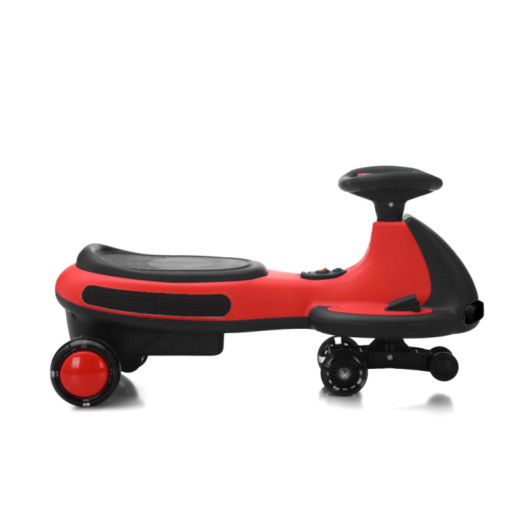 Kids Electric Ride On Car 12V Electric Wiggle Car , Led Lights , Music,Anti Rollover For Boys And Girls Ages 3 Indoor Outdoor