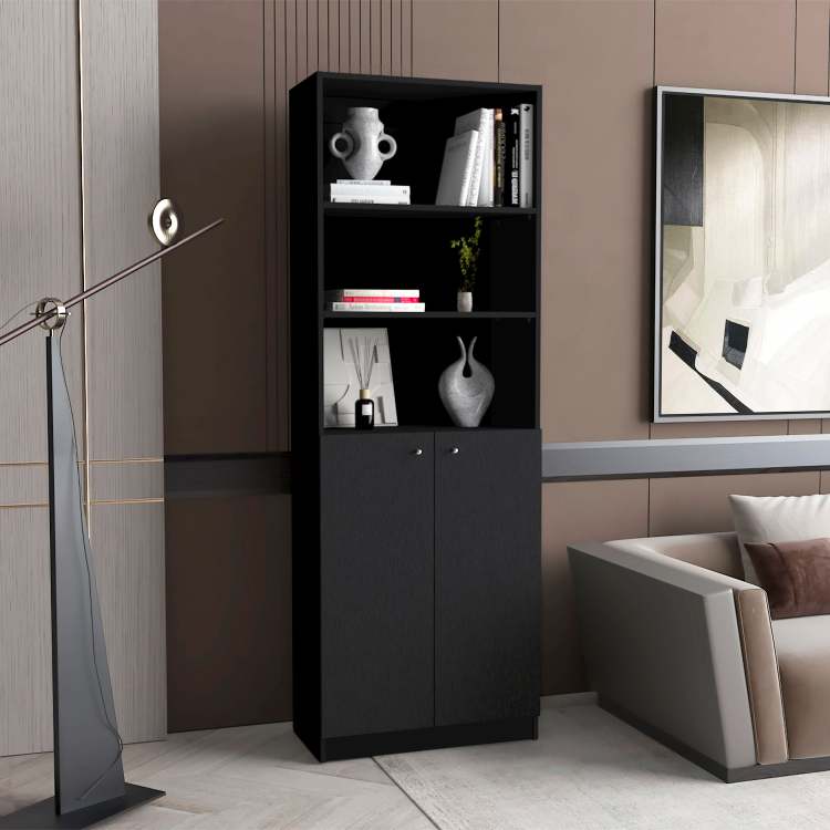 Wenge 2 Door Bookcase