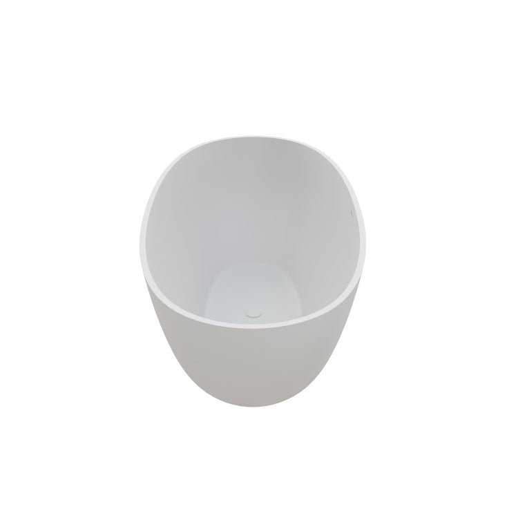 61" Premium Solid Surface Deep Soaking Bathtub