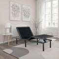 Twin Xl Size Quick Assembly Adjustable Bed Frame With Voice Activated Controls