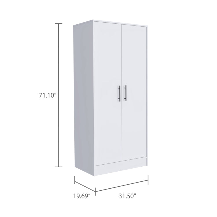 Rio Double Door Armoire, One Cabinet, Hidden Drawer