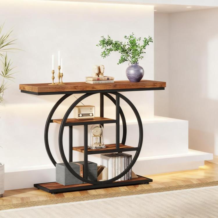 41.3" Console Table Sofa Table Entryway Console Table Narrow Wood Accent Tables