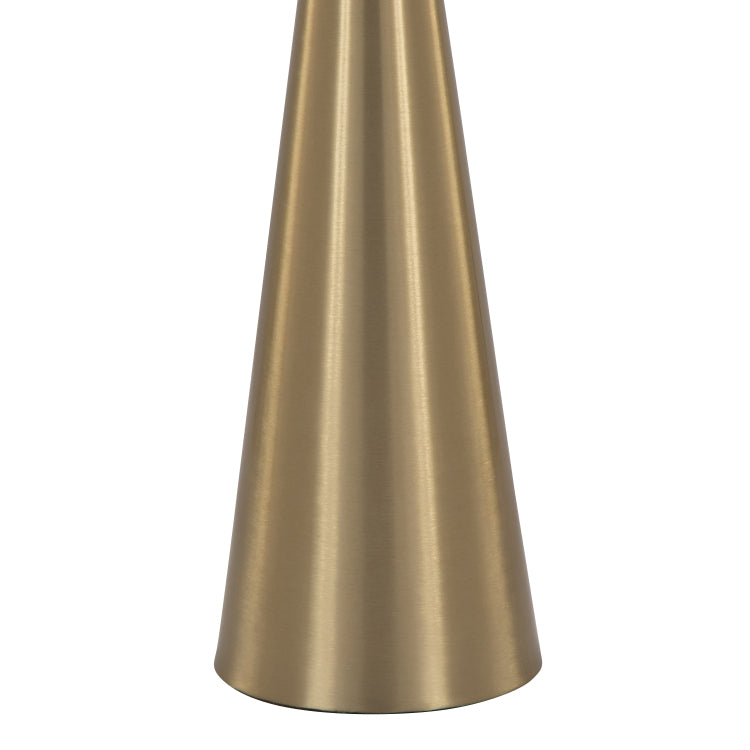 22" Contemporary Metal Side Table In Modern Brass