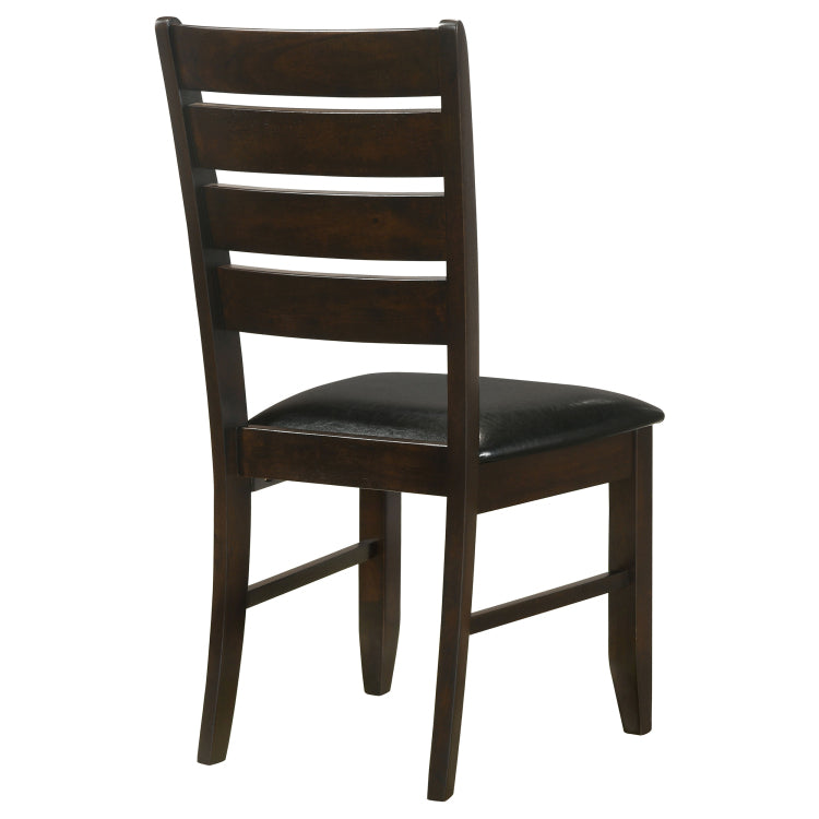 Cappuccino And Black Padded Seat Side Chairs Set Of 2