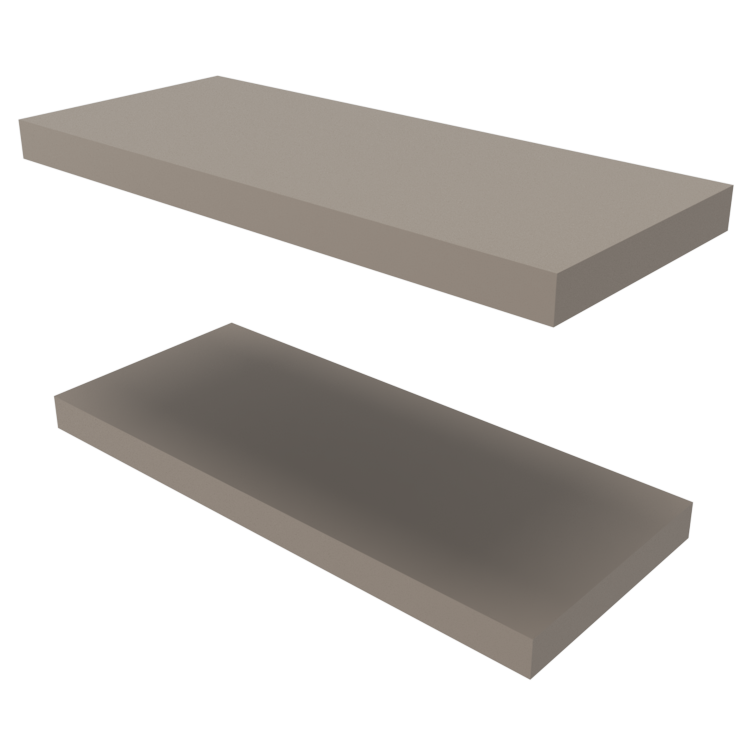 Floating Shelf Dallas, Living Room, Taupe