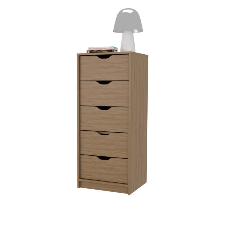 Natural Oak 5 Drawer Dresser For Nurseries And Bedrooms Modern Space Saving Storage