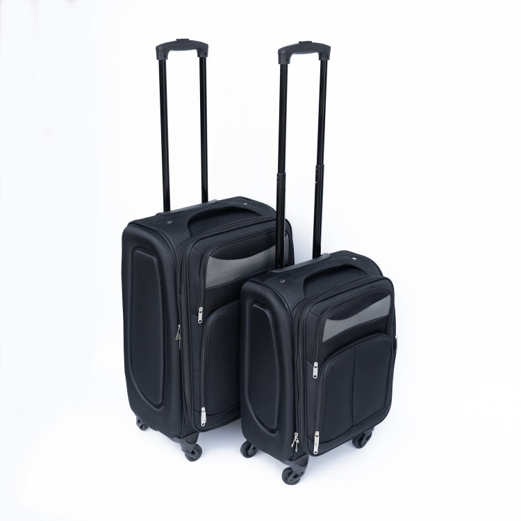 20 24 Two Piece Suitcase Suitcase Set Oxford Trolley Case Without Password Lock Universal Wheel Black