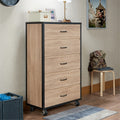 Weathered Light Oak 5 Drawer Chest