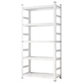 71" H Adjustable Storage Rack, Adjustable Shelves, 2000Lbs Five Tier Shelving Unit, Scratch Resistant And Wear Resistant Panels, White, Requires Assembly