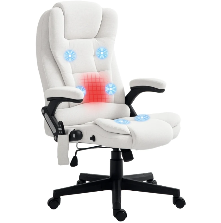 Massage Office Chair With Heat,High Back Massage Desk Chair With Reclining Backrest