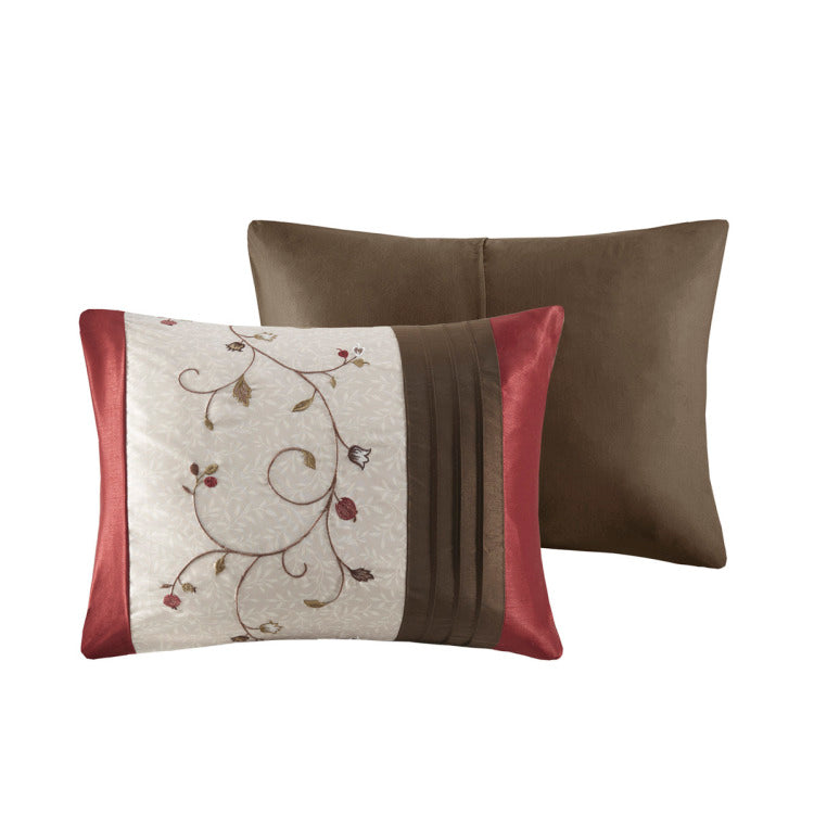 Embroidered 7 Piece Comforter Set Red Queen