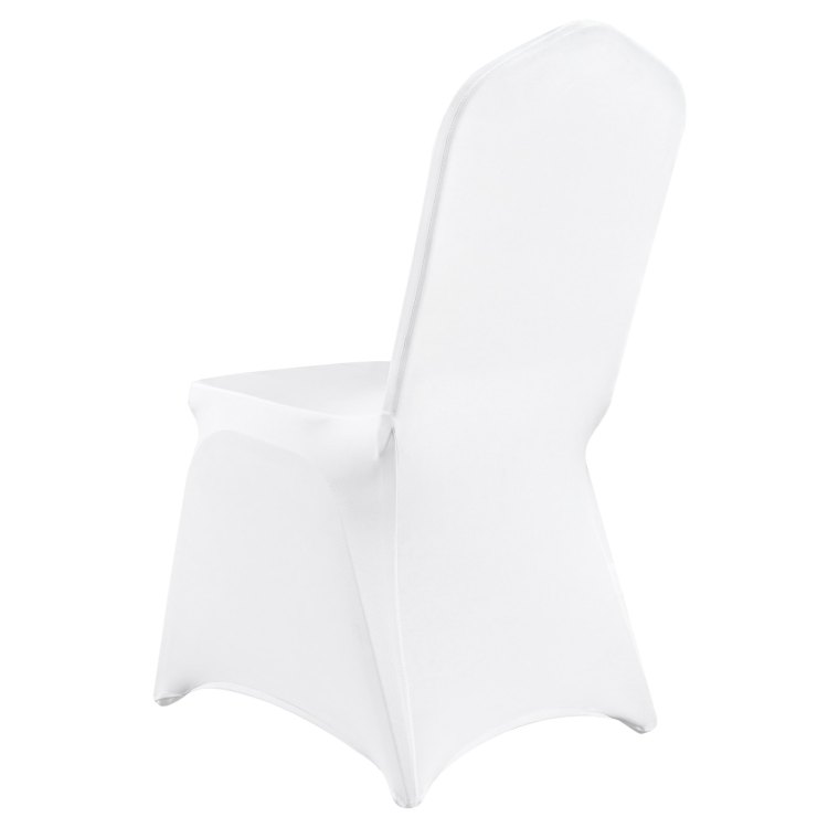 Stretch Spandex Folding Chair Covers, Universal Fitted Chair Cover, Removable Washable Protective Slipcovers, For Wedding, Holiday, Banquet, Party, Celebration, Dining 100Pcs White