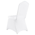 Stretch Spandex Folding Chair Covers, Universal Fitted Chair Cover, Removable Washable Protective Slipcovers, For Wedding, Holiday, Banquet, Party, Celebration, Dining 100Pcs White