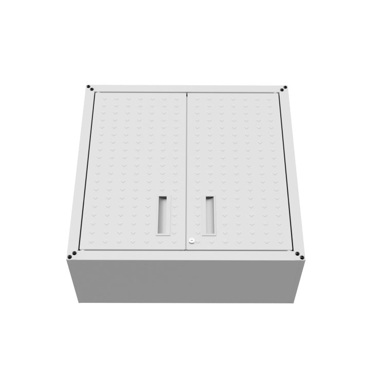 Floating Garage Cabinet In White