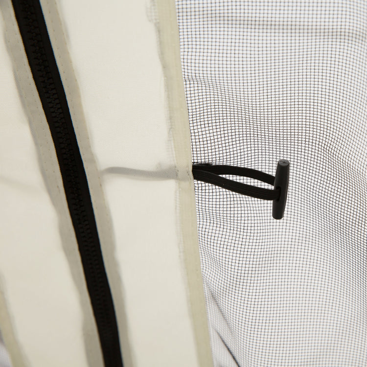 Outsunny 10' X 12' Universal Replacement Mesh Sidewall Netting For Patio Gazebos And Canopy Tents With Zippers, Sidewall Only , Beige