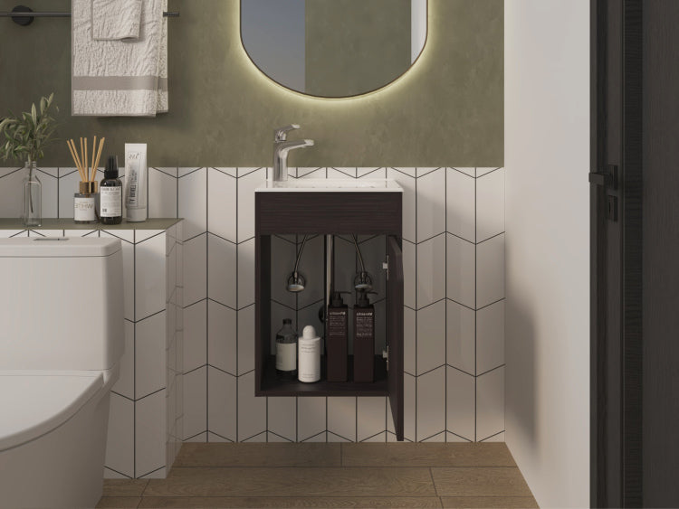 Hudson Vanity Sink, Bathroom, Black