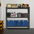 3 Tier Industrial Shelving Rack 47In, Heavy Duty Steel Shelving Unit Adjustable, 51.2" W*23.6" D*47.3"H, Black, Requires Assembly
