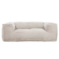 71" Large Corduroy Memory Foam Bean Bag Sofa With Armrest, Living Room Plush Lounger Chair For Kids, Teen, And Adults, Beige