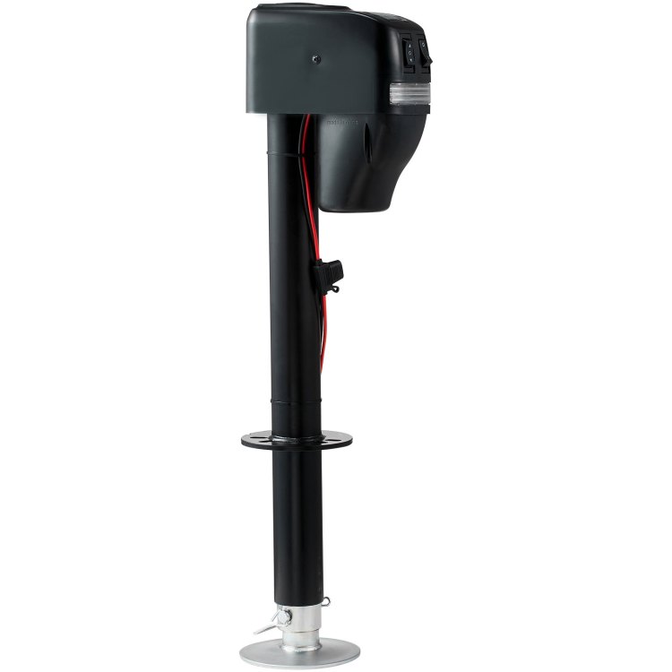 Electric Trailer Jack, Power Tongue Jack Weight Capacity 4000 Lbs, 9.84" 33.85" Electric Tongue Jack With Waterproof Cover For Lifting Rv Trailer, Horse Trailer, Utility Trailer, Yacht Trailer
