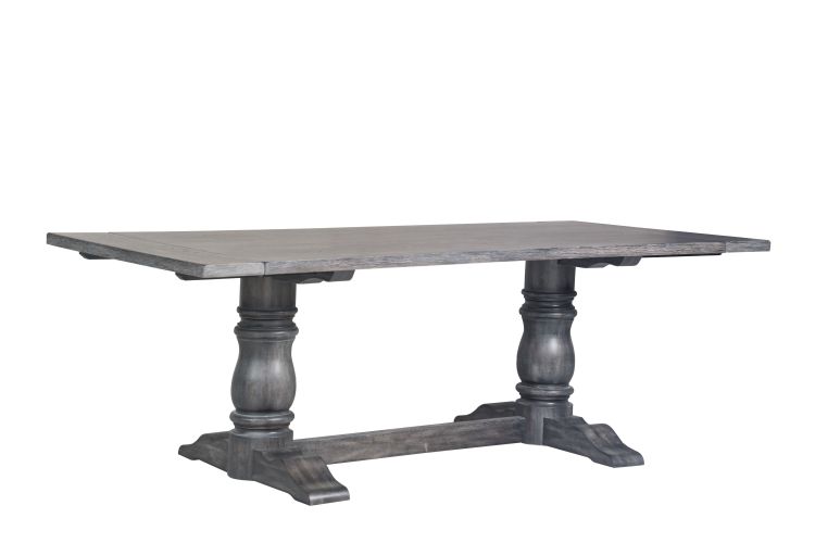 Leventis Weathered Gray Finish 7Pcs Dining Room Set