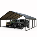 Heavy Duty Carport 20 X 20 Shelter Perfect Solution For Vehicles, Boats & Equipment Durable, All Weather, Quick Assembly Spacious, Secure, Reinforced Gray White