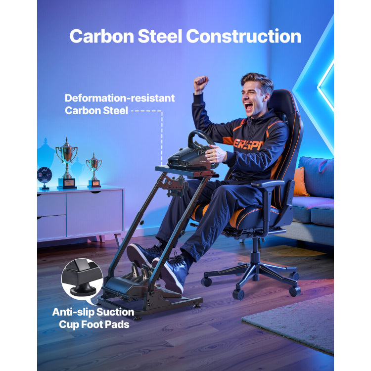 Racing Wheel Stand, Adjustable & Foldable Simulator Stand For Logitech G29 G27 G920 G923, Thrustmaster T300Rs T300Gt T248 Ts Pc Tsxw Gaming Cockpit,Pedals Simulator Not Included