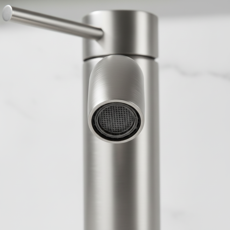 Single Handle Bathroom Faucet Lavatory Faucet Stainless Steel Single Hole T10, Brushed Nickel