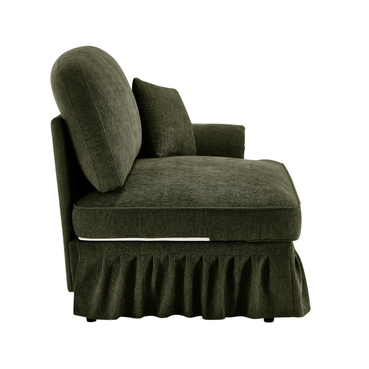 Sofa Rsf Chenille W 1 Pillow Green