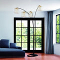 Black 4 Head Crystal Inspired Arch Floor Lamp