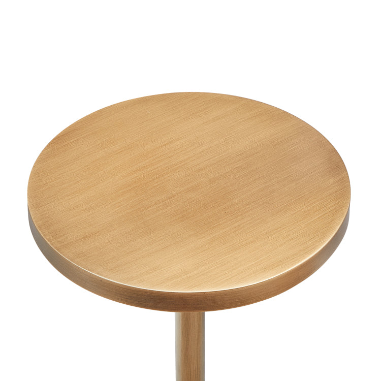 Morven Antique Brass Adjustable Height Accent Table