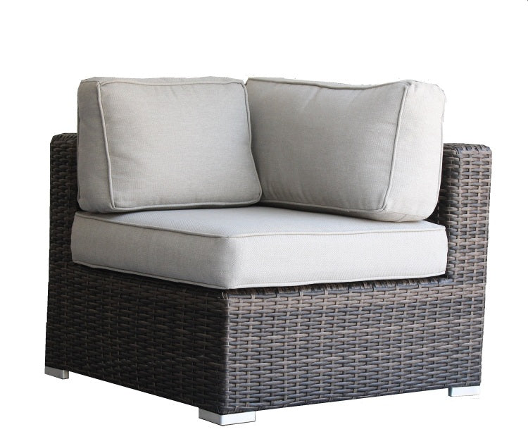 Minnesota Wicker Sectional Corner Brown