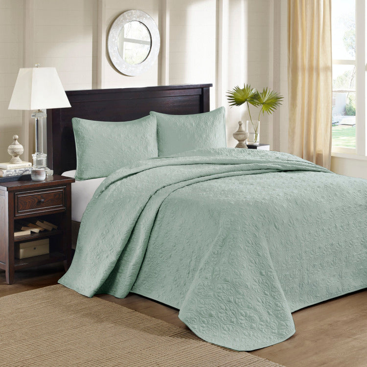 Reversible Bedspread Set Seafoam King