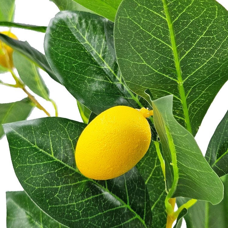 12X12X31.5"H Artificial Peva Lemon Tree With Lifelike Greenery And Black Plastic Pot
